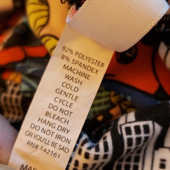 LuLaRoe Disney Incredibles Dash Leggings Blue Skyscraper Background Size OS - Picture 5 of 6